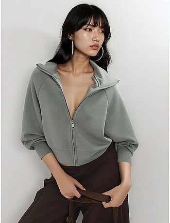 Veste zippée coupe décontractée avec col montant busem