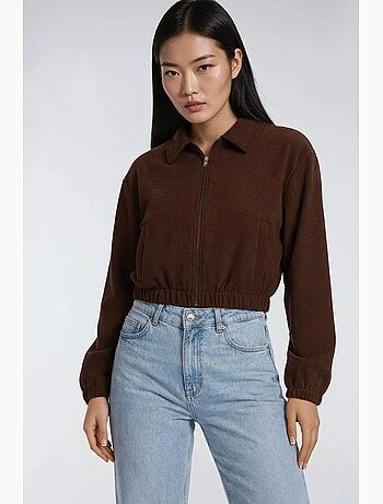 Veste zippée coupe décontractée avec poches mixray