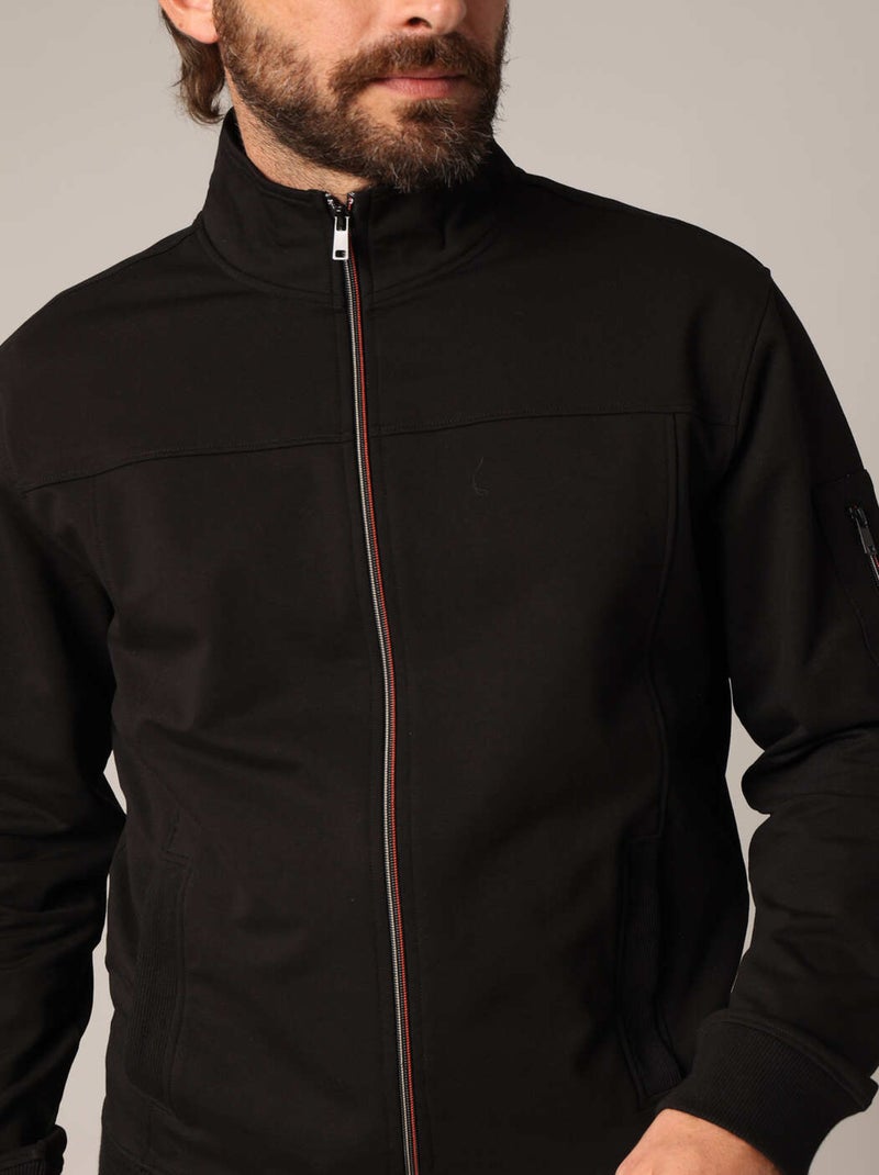 Veste zippée décontractée et structurée
 'Deeluxe' Noir - Kiabi