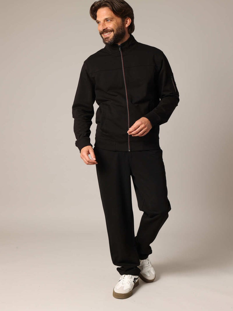Veste zippée décontractée et structurée
 'Deeluxe' Noir - Kiabi