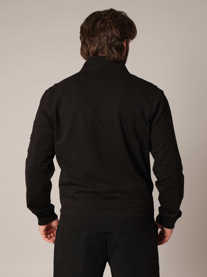 Veste zippée décontractée et structurée
 'Deeluxe' Noir - Kiabi