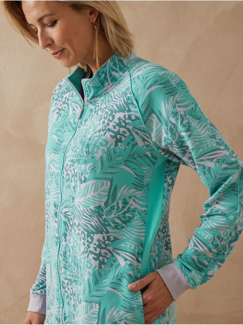 Veste zippée détente - DAXON Bleu Multicolore - Kiabi