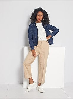 Veste zippée en denim - Kiabi