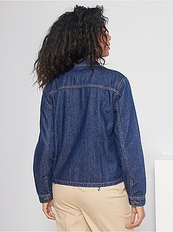 Veste zippée en denim - Kiabi