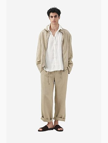 Veste zippée en lyocell et lin giesto