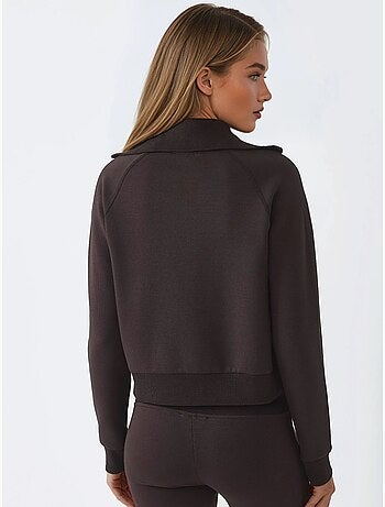 Veste zippée en mélange de coton avec col. Busem