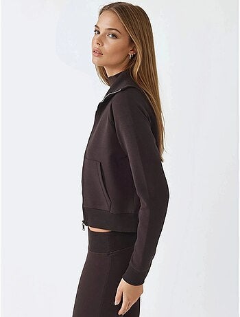 Veste zippée en mélange de coton avec col. Busem