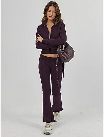 Veste zippée en mélange de coton avec col. Busem