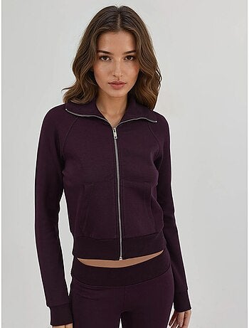 Veste zippée en mélange de coton avec col. Busem