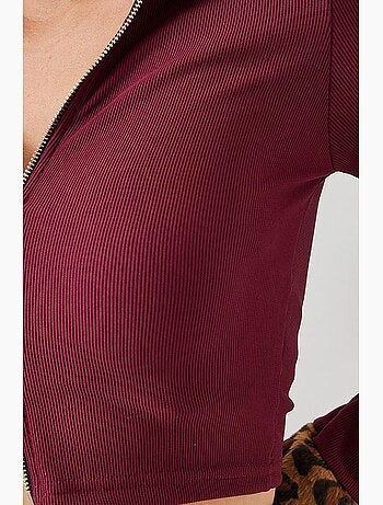 Veste zippée en peluche léopard lucci