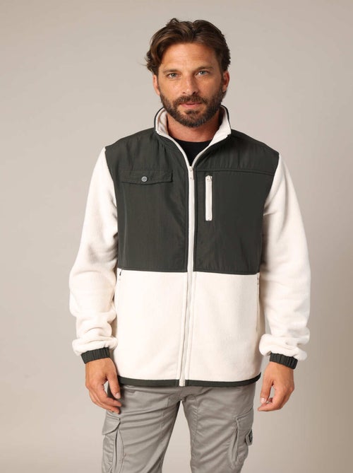 Veste zippée en polaire bicolore
 'Deeluxe' - Kiabi