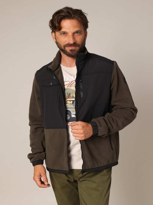 Veste zippée en polaire bicolore
 'Deeluxe' - Kiabi