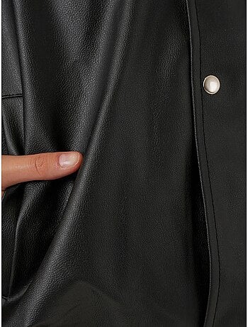 Veste zippée en similicuir avec col chemise bdart