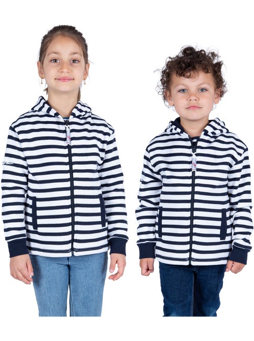 Veste zippée enfant en molleton chaud 'Breizh Océan', Veste garçon ou fille en coton - Kiabi Veste zippée enfant en molleton chaud 'Breizh Océan', Veste garçon ou fille en coton - Kiabi