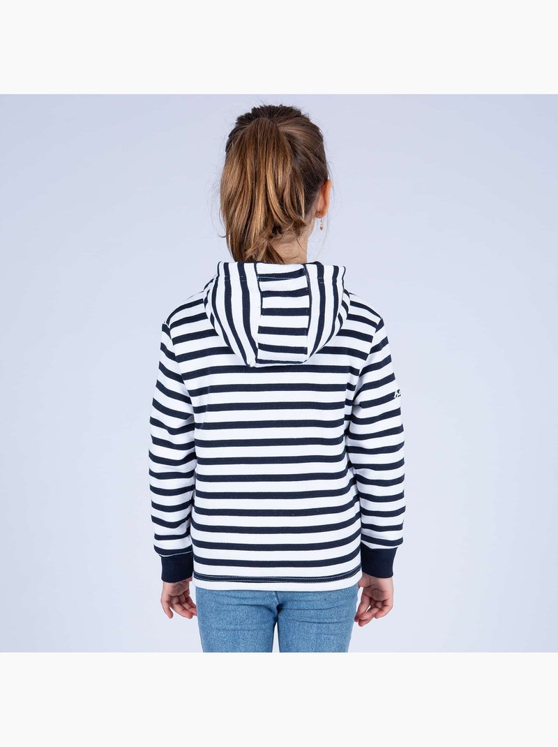 Veste zippée enfant en molleton chaud 'Breizh Océan', Veste garçon ou fille en coton Blanc/Marine - Kiabi