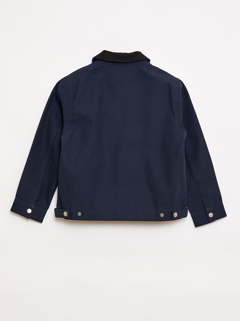 Veste zippée  façon workwear Bleu - Kiabi