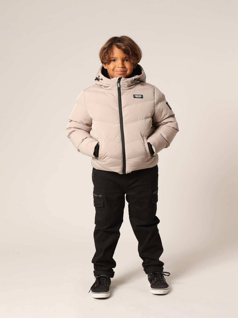 Veste zippée garçon à capuche
 'Deeluxe' Noir - Kiabi