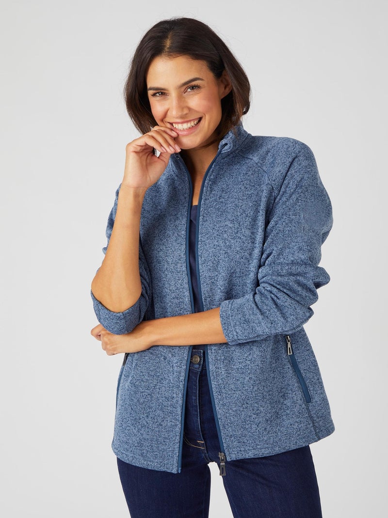 Veste zippée maille polaire Thermolactyl - Happy D. by Damart Bleu - Kiabi