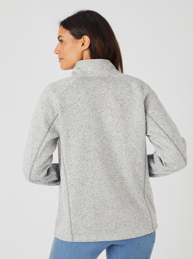 Veste zippée maille polaire Thermolactyl - Happy D. by Damart Gris chiné - Kiabi