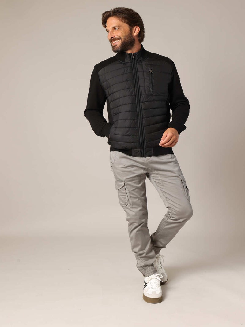 Veste zippée matelassée à col montant
 'Deeluxe' Noir - Kiabi