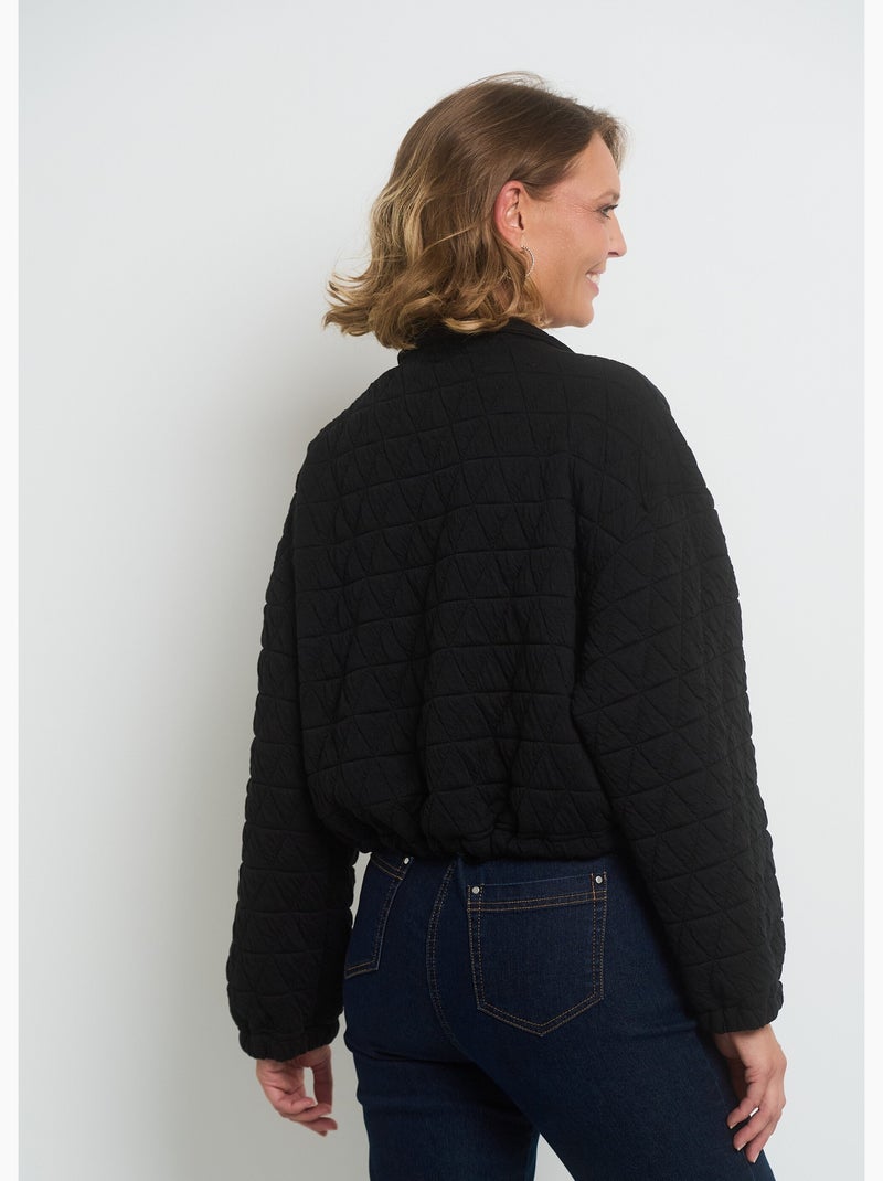 Veste zippée matelassée avec col montant - AFIBEL Noir - Kiabi