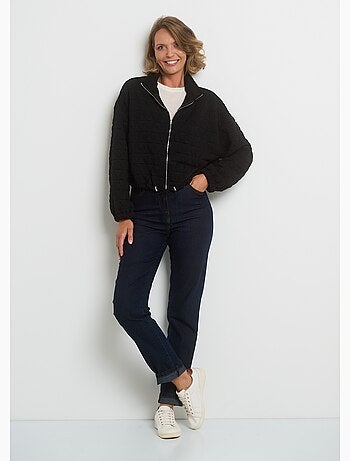 Veste zippée matelassée avec col montant