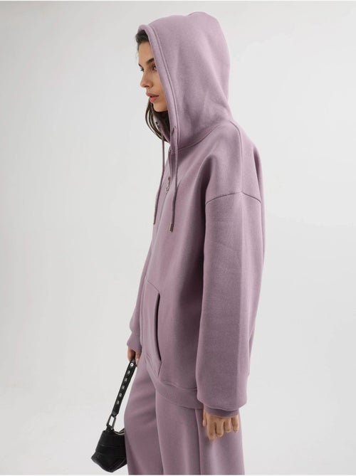 Veste zippée oversize à capuche busem - Kiabi