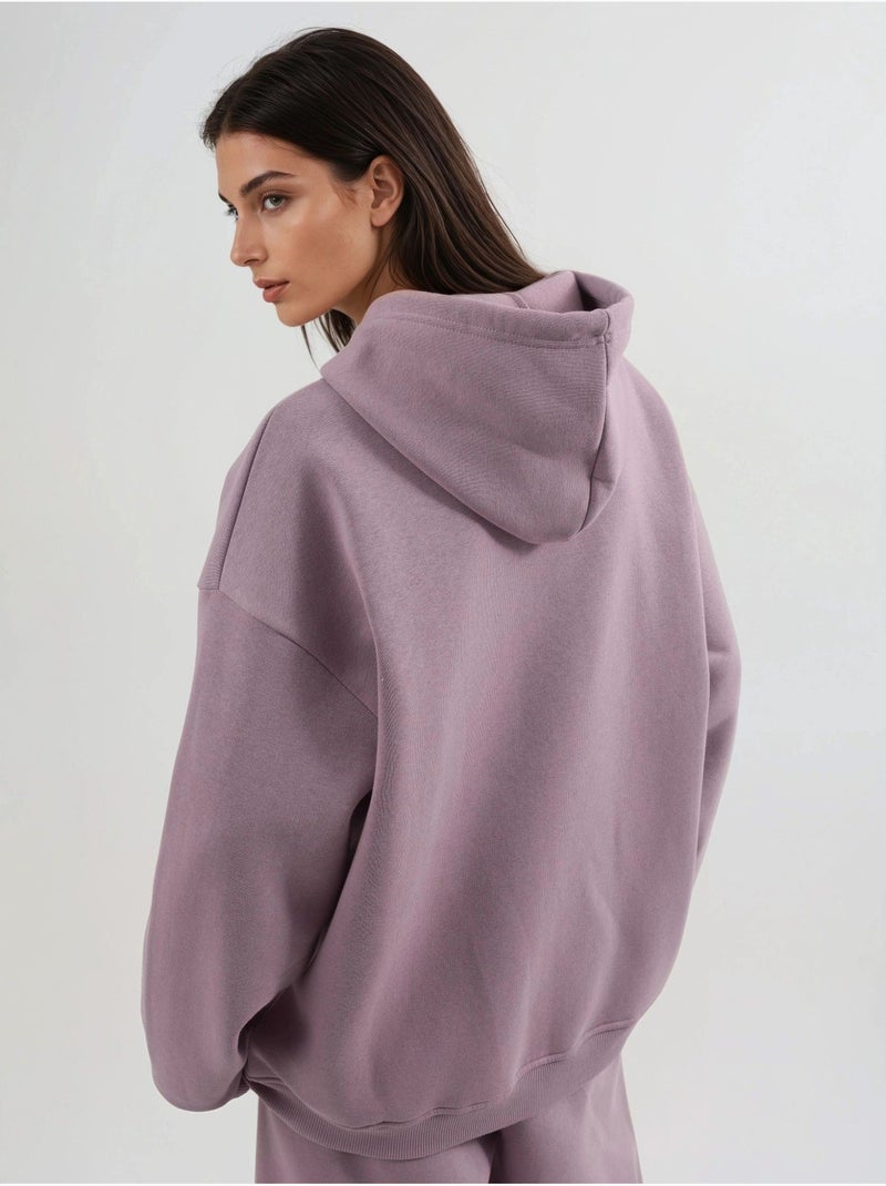 Veste zippée oversize à capuche busem Lavande - Kiabi