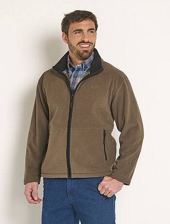 Veste zippée polaire col montant