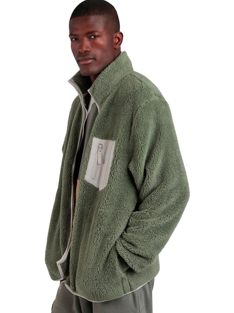Veste zippée Save Tree Kaki - Kiabi