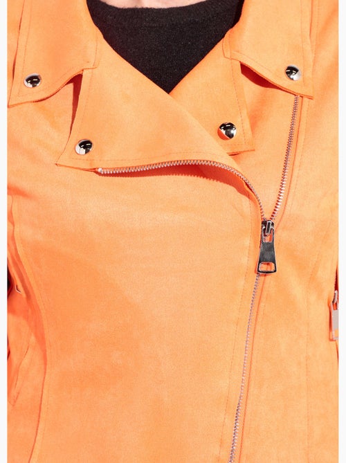 Veste zippée style motard en suédine - AFIBEL - Kiabi Veste zippée style motard en suédine - AFIBEL - Kiabi