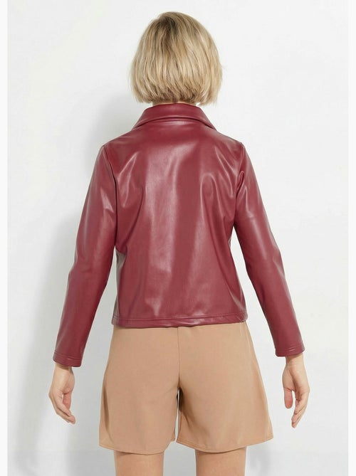 Veste zippée style motard, simili cuir - afibel - Kiabi Veste zippée style motard, simili cuir - afibel - Kiabi