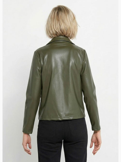 Veste zippée style motard, simili cuir - afibel - Kiabi Veste zippée style motard, simili cuir - afibel - Kiabi