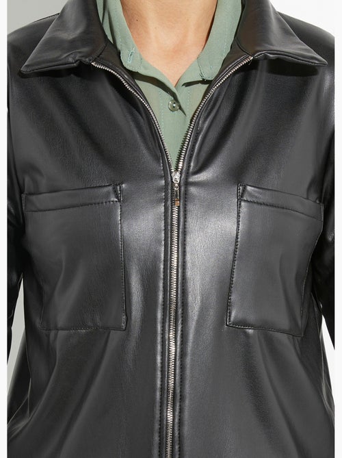 Veste zippée style motard, simili cuir - afibel - Kiabi Veste zippée style motard, simili cuir - afibel - Kiabi