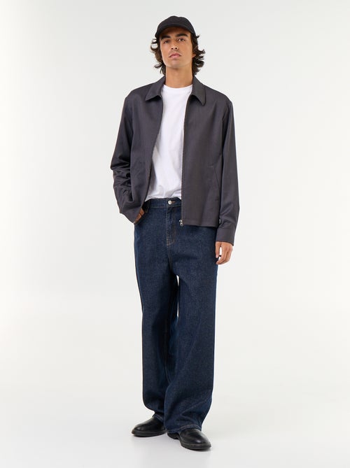 Veste zippée unie - Kiabi