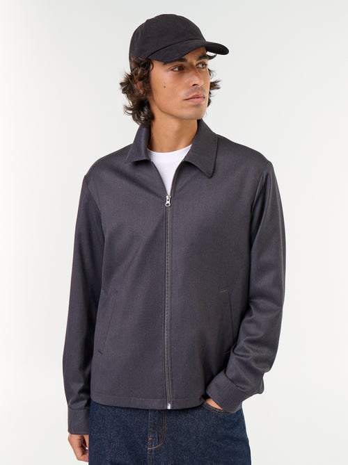 Veste zippée unie - Kiabi