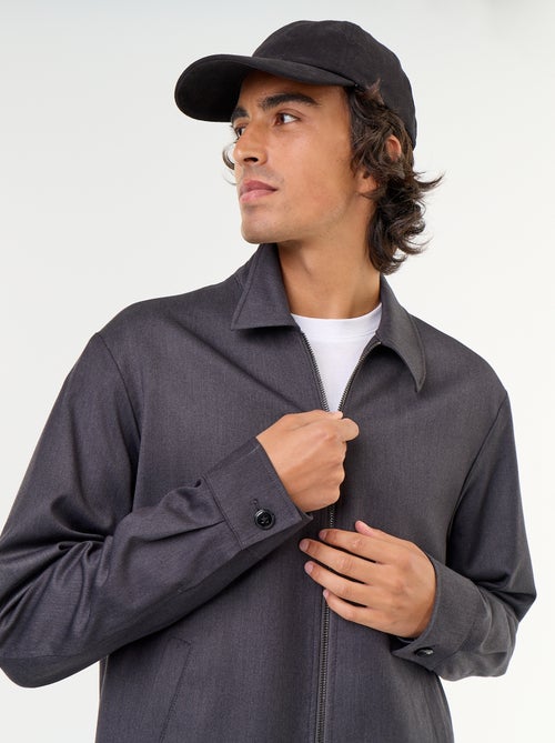 Veste zippée unie - Kiabi