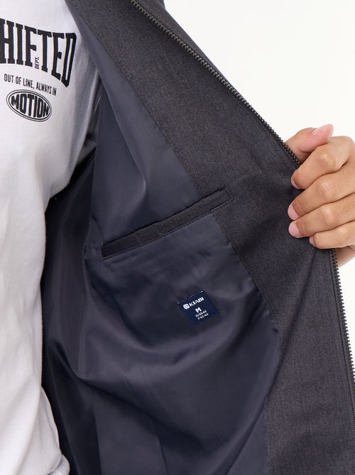 Veste zippée unie - Kiabi