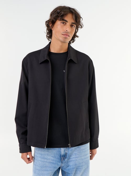 Veste zippée unie - Kiabi