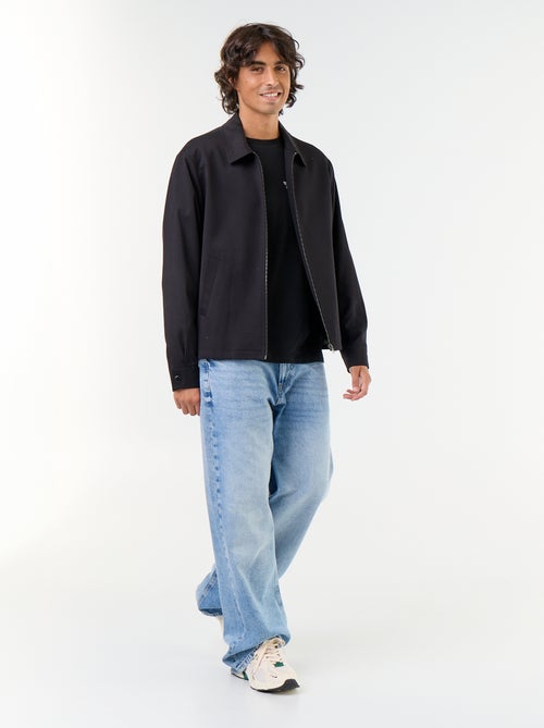Veste zippée unie - Kiabi
