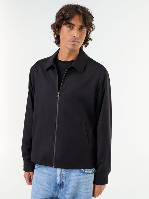 Veste zippée unie - Kiabi