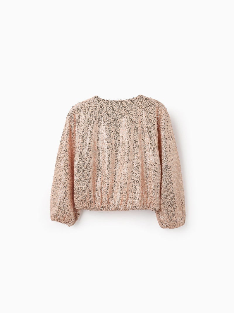 Vestes avec Sequins Beige foncé - Kiabi
