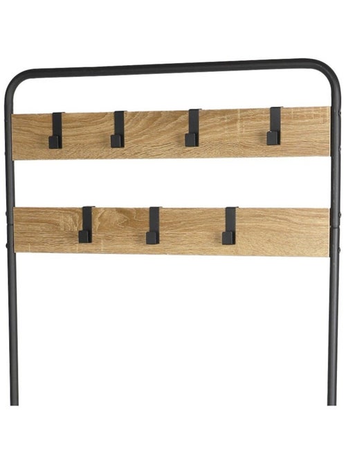 Vestiaire en métal porte-manteaux avec 2 étagères - Kiabi