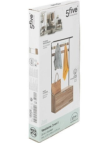 Vestiaire penderie avec range-chaussures en métal jano
