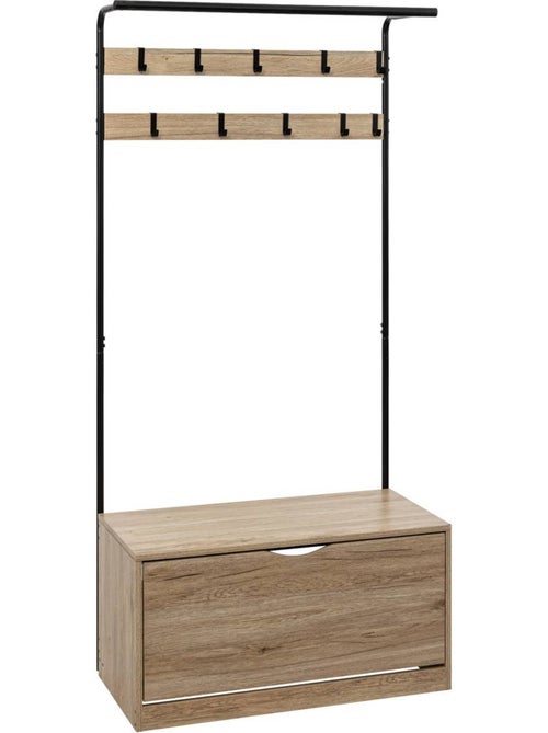 Vestiaire penderie avec range-chaussures en métal jano - Kiabi