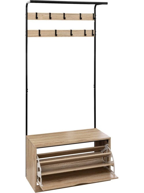 Vestiaire penderie avec range-chaussures en métal jano - Kiabi