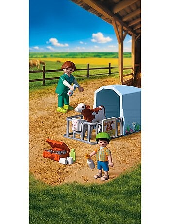 Vétérinaire itinérante & petit veau