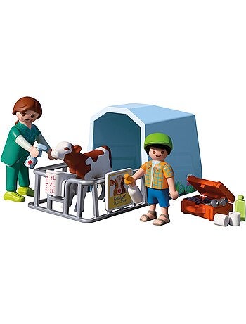 Vétérinaire itinérante & petit veau