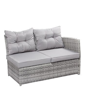 VIANA - Salon de jardin 6 places gris