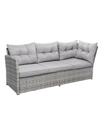 VIANA Salon de jardin 6 places gris
